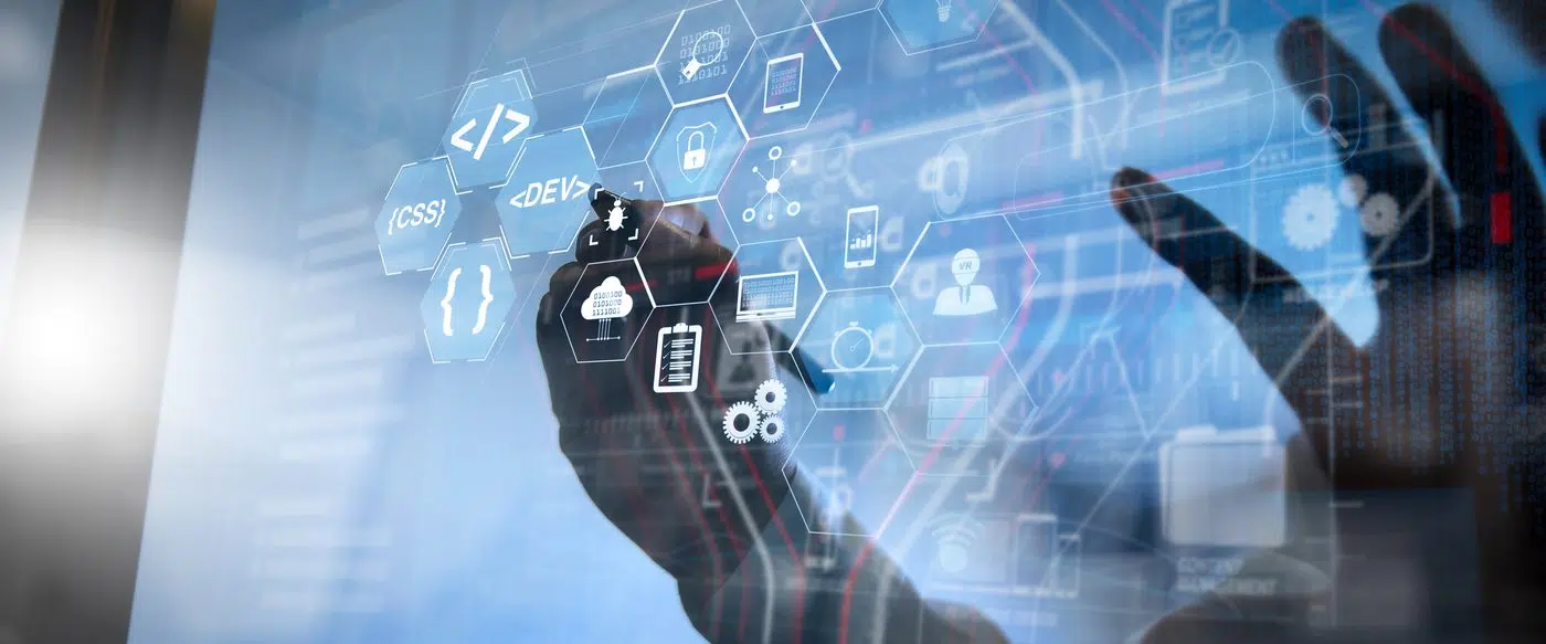 Interface numérique illustrant la sécurité des données